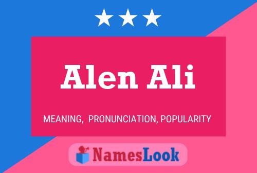 Alen Ali Name Poster