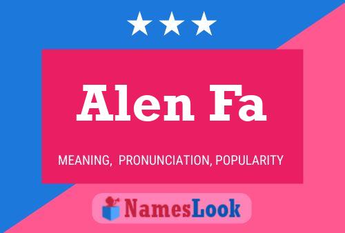 Alen Fa Name Poster