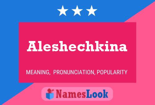 Aleshechkina Name Poster