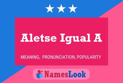 Aletse Igual A Name Poster