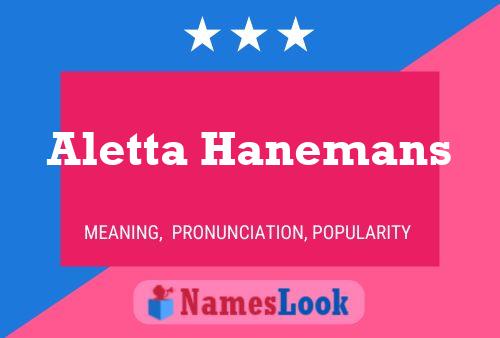 Aletta Hanemans Name Poster