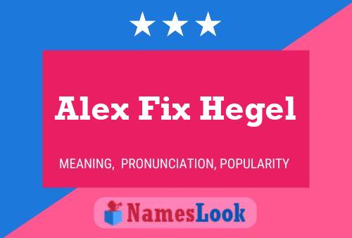 Alex Fix Hegel Name Poster