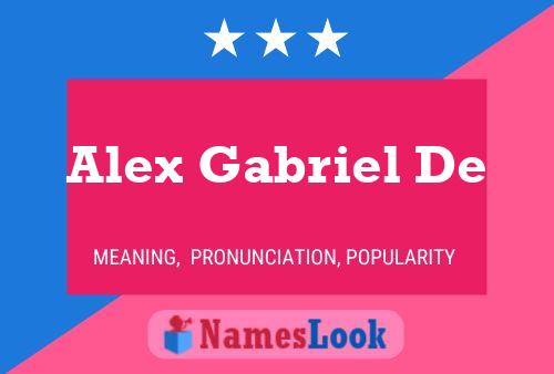 Alex Gabriel De Name Poster