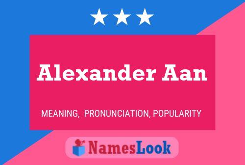 Alexander Aan Name Poster