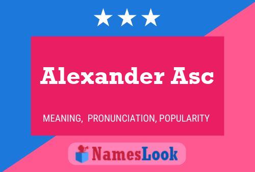 Alexander Asc Name Poster