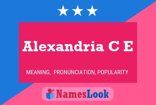 Alexandria C E Name Poster