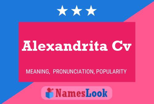 Alexandrita Cv Name Poster