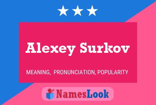 Alexey Surkov Name Poster