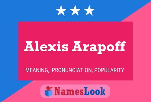 Alexis Arapoff Name Poster