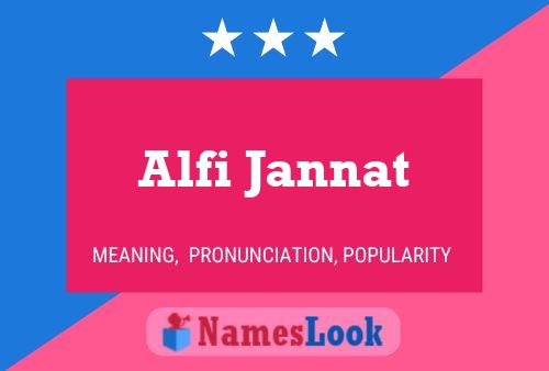 Alfi Jannat Name Poster