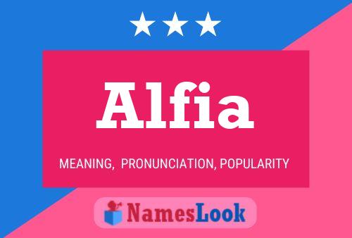 Alfia Name Poster