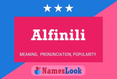 Alfinili Name Poster