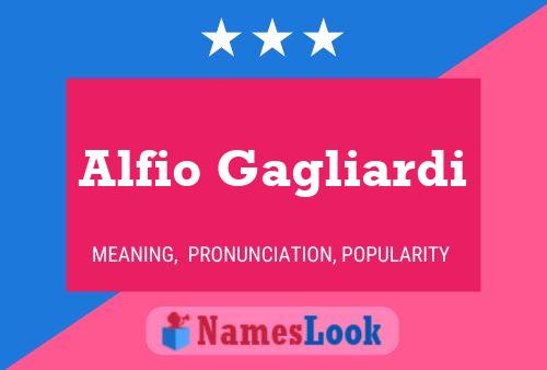 Alfio Gagliardi Name Poster