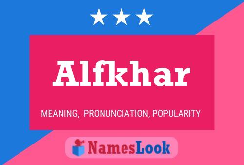 Alfkhar Name Poster