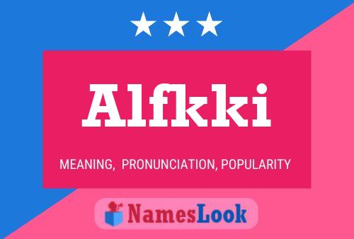 Alfkki Name Poster