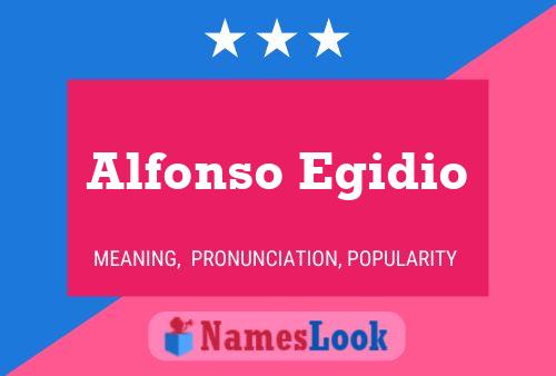 Alfonso Egidio Name Poster