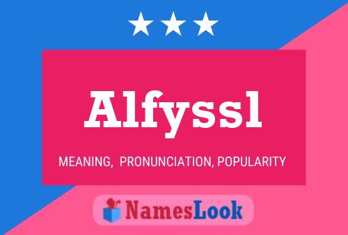 Alfyssl Name Poster