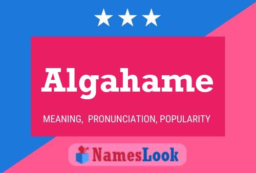 Algahame Name Poster