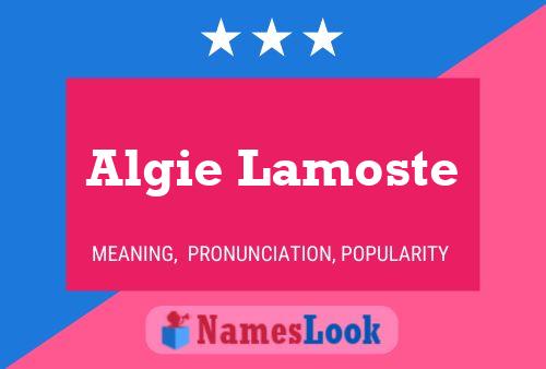 Algie Lamoste Name Poster