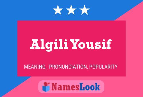 Algili Yousif Name Poster