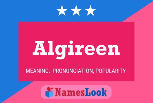 Algireen Name Poster