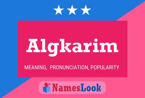 Algkarim Name Poster