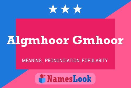 Algmhoor Gmhoor Name Poster