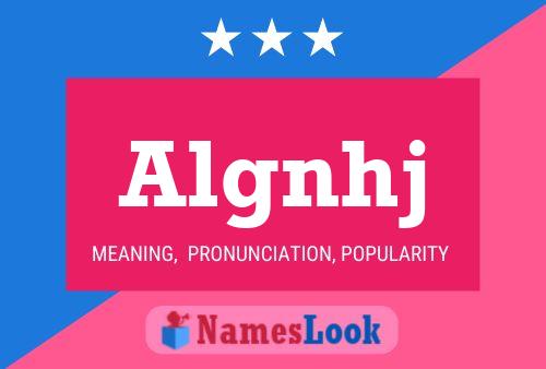 Algnhj Name Poster