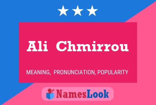 Ali  Chmirrou Name Poster