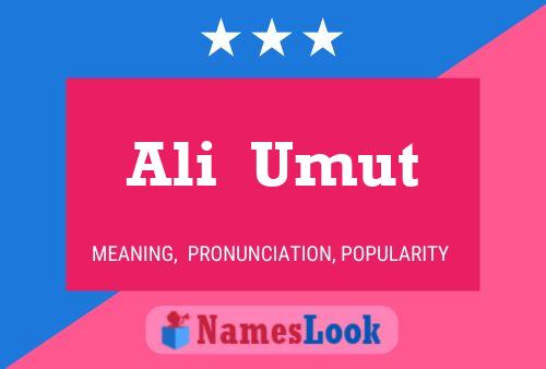 Ali  Umut Name Poster