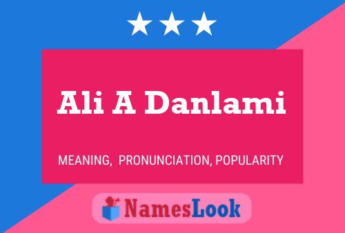 Ali A Danlami Name Poster