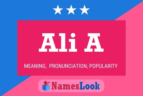 Ali A Name Poster