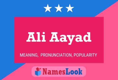 Ali Aayad Name Poster