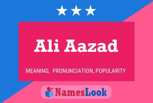 Ali Aazad Name Poster