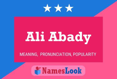 Ali Abady Name Poster