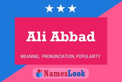 Ali Abbad Name Poster