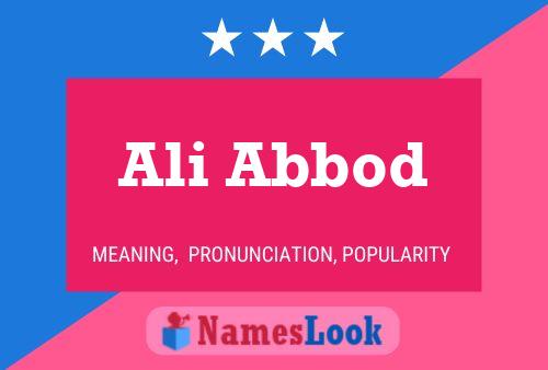 Ali Abbod Name Poster