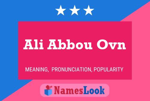 Ali Abbou Ovn Name Poster