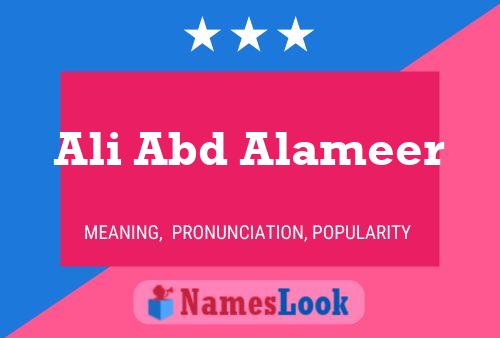 Ali Abd Alameer Name Poster