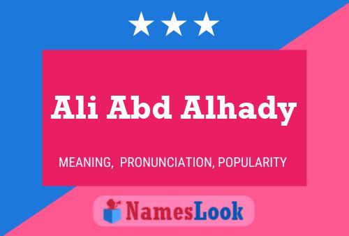 Ali Abd Alhady Name Poster