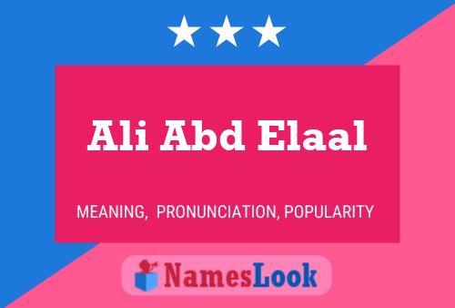 Ali Abd Elaal Name Poster