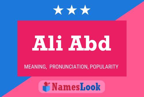 Ali Abd Name Poster