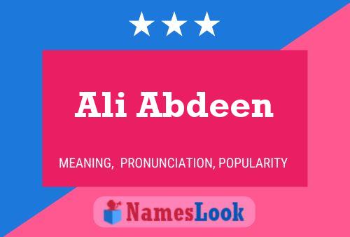 Ali Abdeen Name Poster