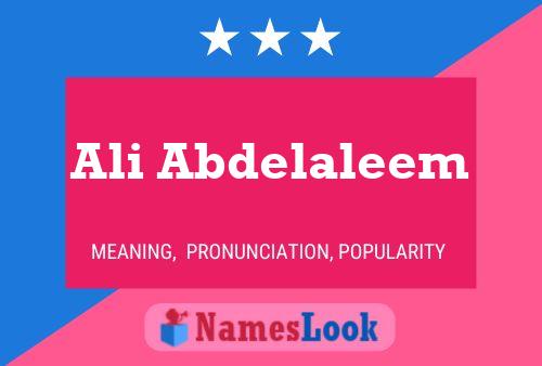 Ali Abdelaleem Name Poster