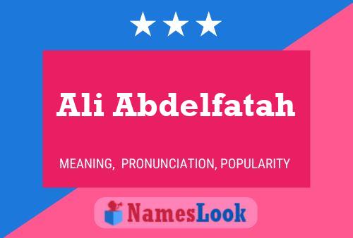 Ali Abdelfatah Name Poster