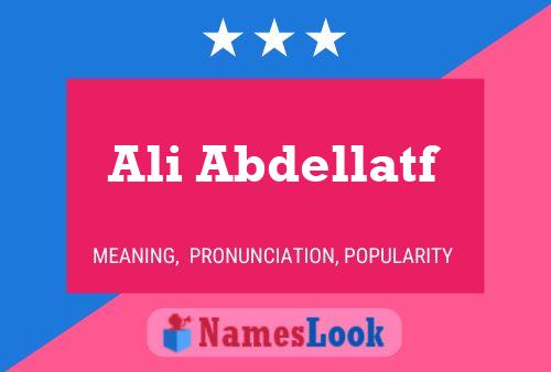 Ali Abdellatf Name Poster