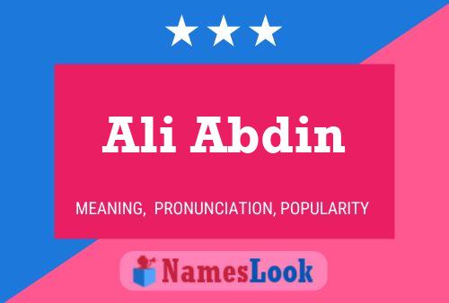 Ali Abdin Name Poster