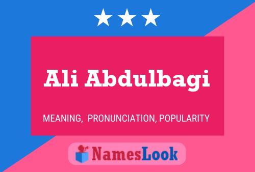 Ali Abdulbagi Name Poster