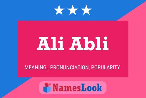 Ali Abli Name Poster