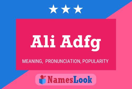 Ali Adfg Name Poster